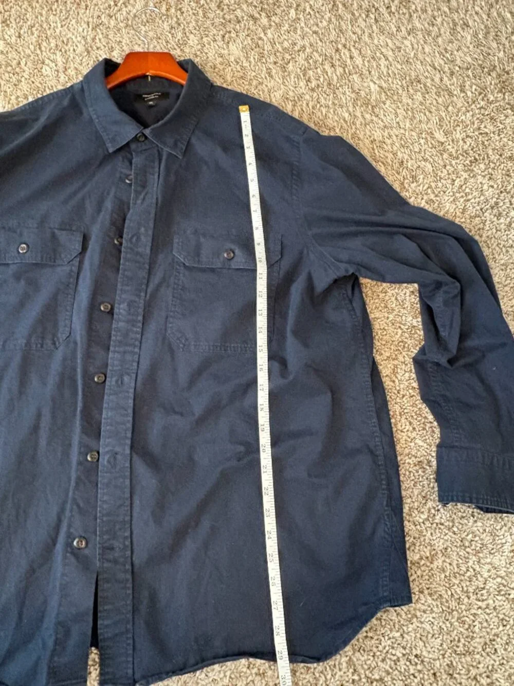 Banana Republic Mens XL Navy Cotton Shacket Utility Overshirt Jacket